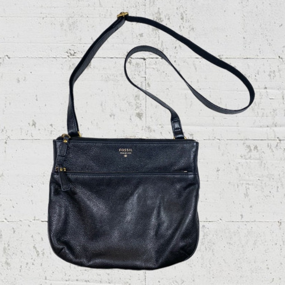 Fossil 1954 Pebbled Leather Cowhide Crossbody Bag